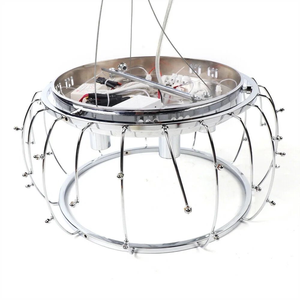 Ceiling Light Romantic Pink Rose Flower Chandelier Crystal Pendant Lamp E12/E14 for Bedroom, Dining Room or Living Room Adjustable Ceiling Lamp/Pendant Lamp