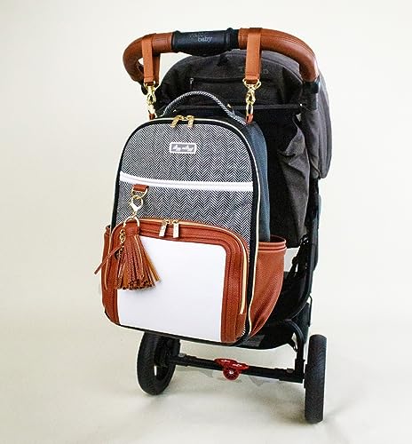 Itzy Ritzy Diaper Bag Backpack – Large Capacity Boss Plus Baby Backpack Diaper Bag Featuring 19 Pockets, Changing Pad, Stroller Clips, and Comfortable Backpack Straps, Black
