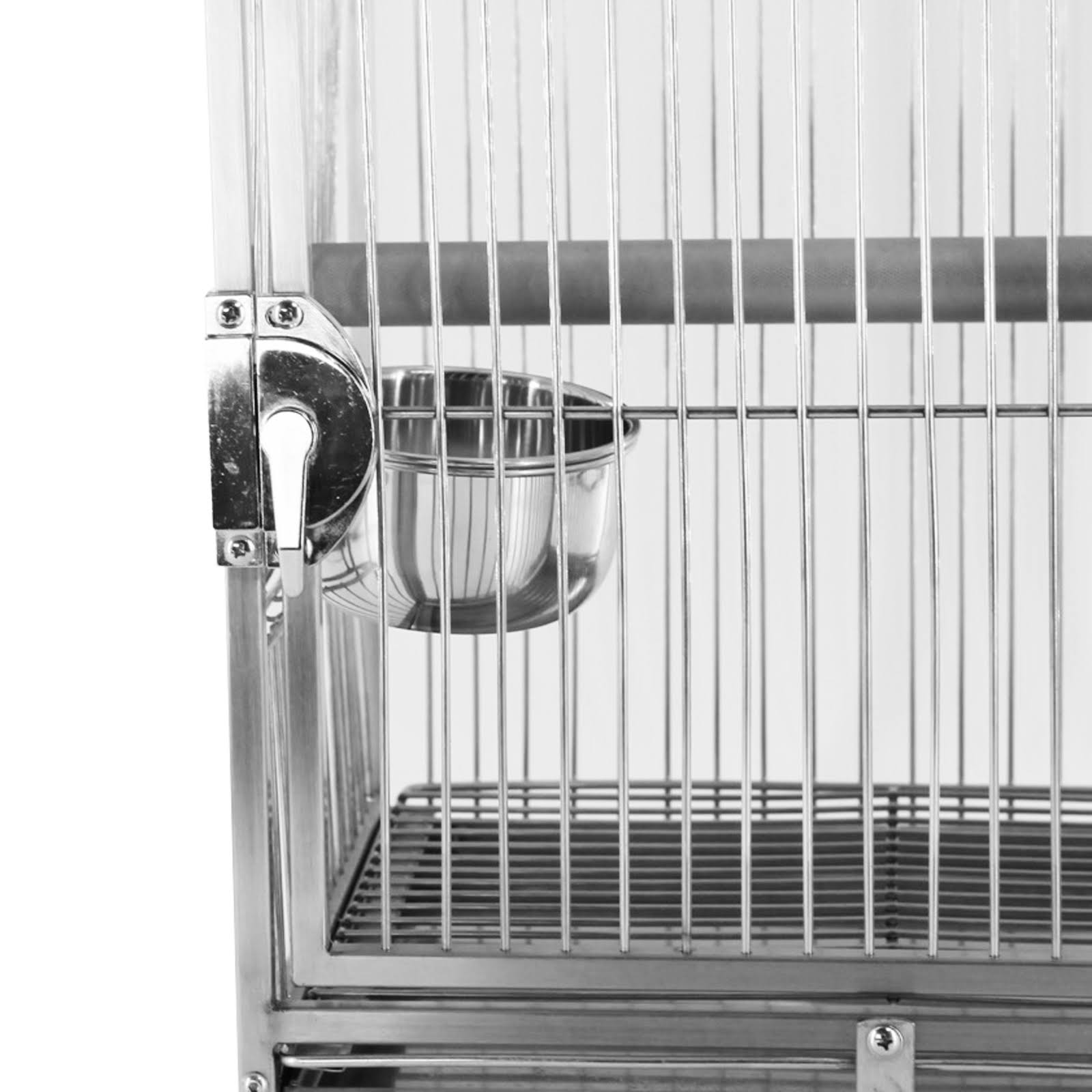 Pawhut Dome Top Stainless Steel Travel Bird Cage