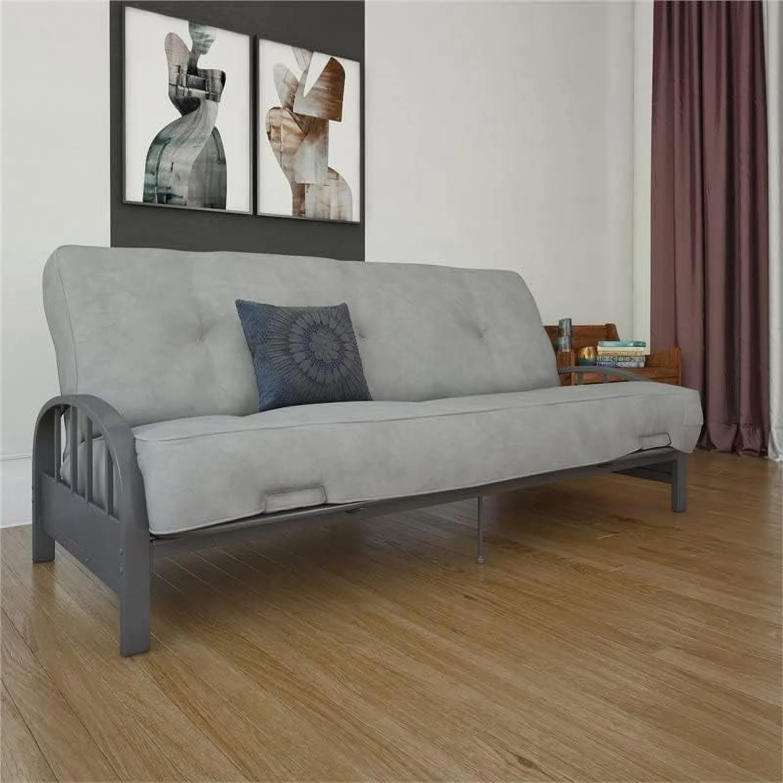 Futon Frame In Gunmetal Grey