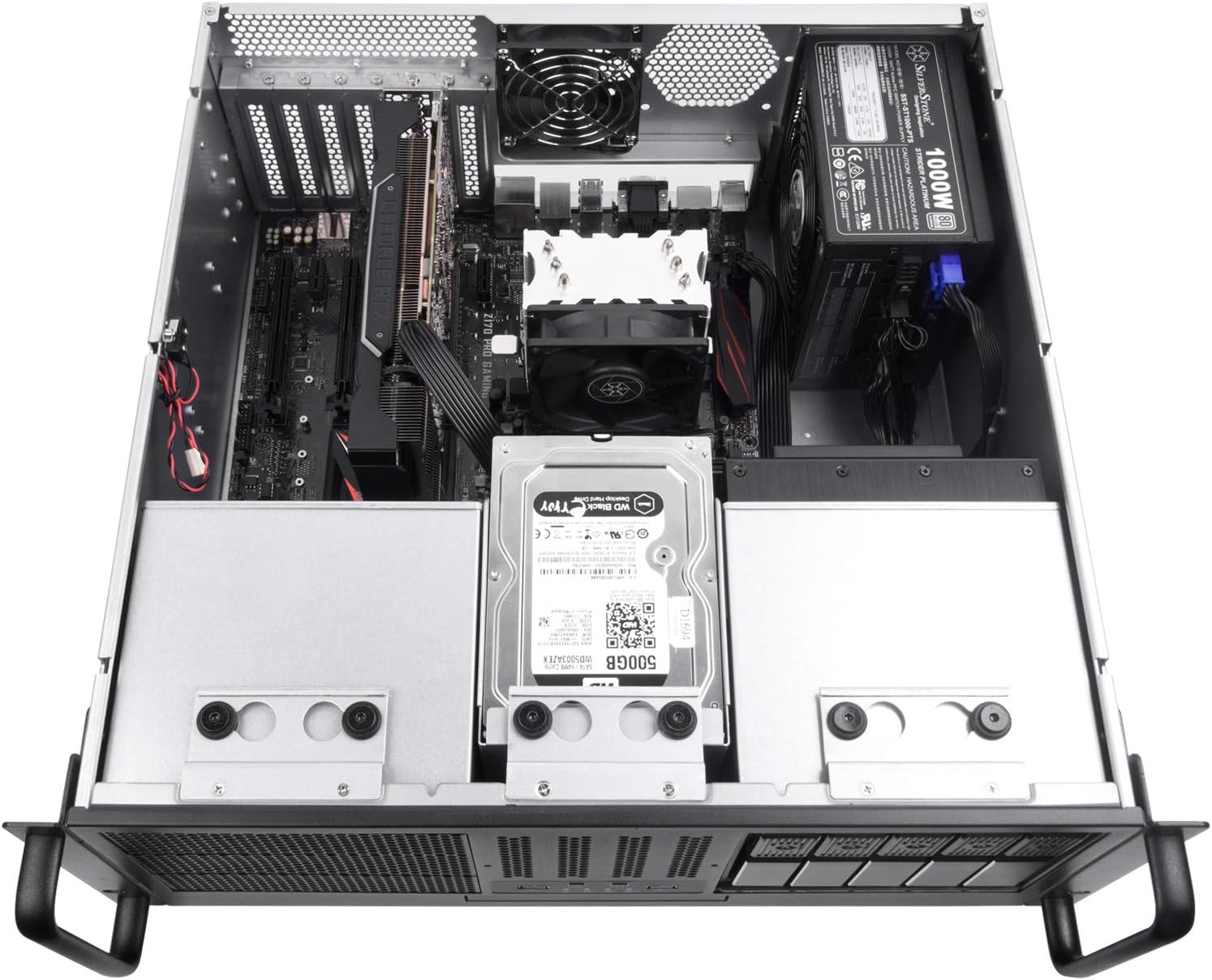 SilverStone Technology RM41-H08 4U Rackmount Server Case with 5 x 3.5 Hot-Swappable Bay and 3 x 5.25 Bays with USB 3.1 Gen 1 RM41-H08-x