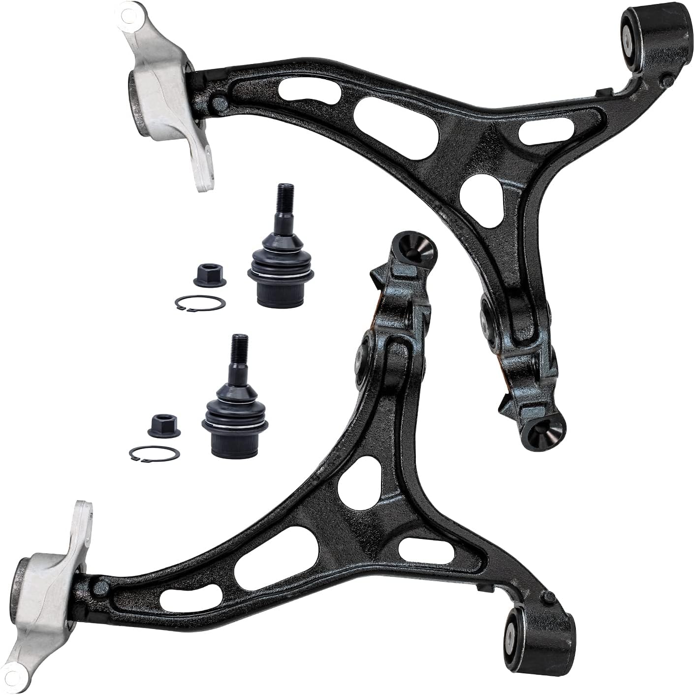 Detroit Axle - Front End 16pc Suspension Kit for 11-15 Jeep Grand Cherokee Dodge Durango, 2 Wheel Bearing Hubs 4 Control Arms 4 Tie Rods 2 Sway Bars 2 Ball Joints 2 Boots Replacement