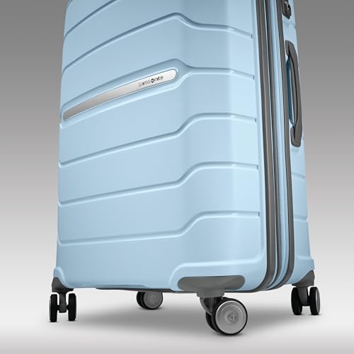 Samsonite Freeform 21-Inch Hardside Carry-On Luggage - Hardshell Carry-On Suitcase - TSA, Airline-Approved - Expandable Hard Shell, Smooth Rolling Spinner Wheels for Lightweight Travel - Navy