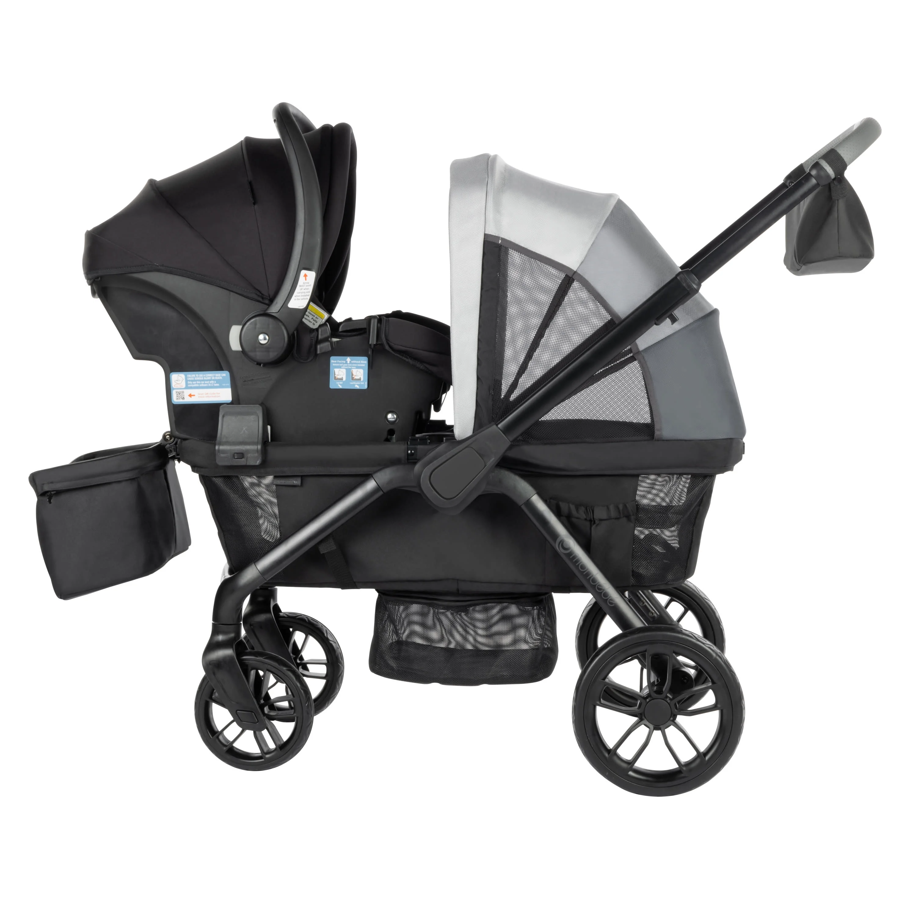 Monbebe Everyday Outings Wagon Stroller, Cobblestone Grey