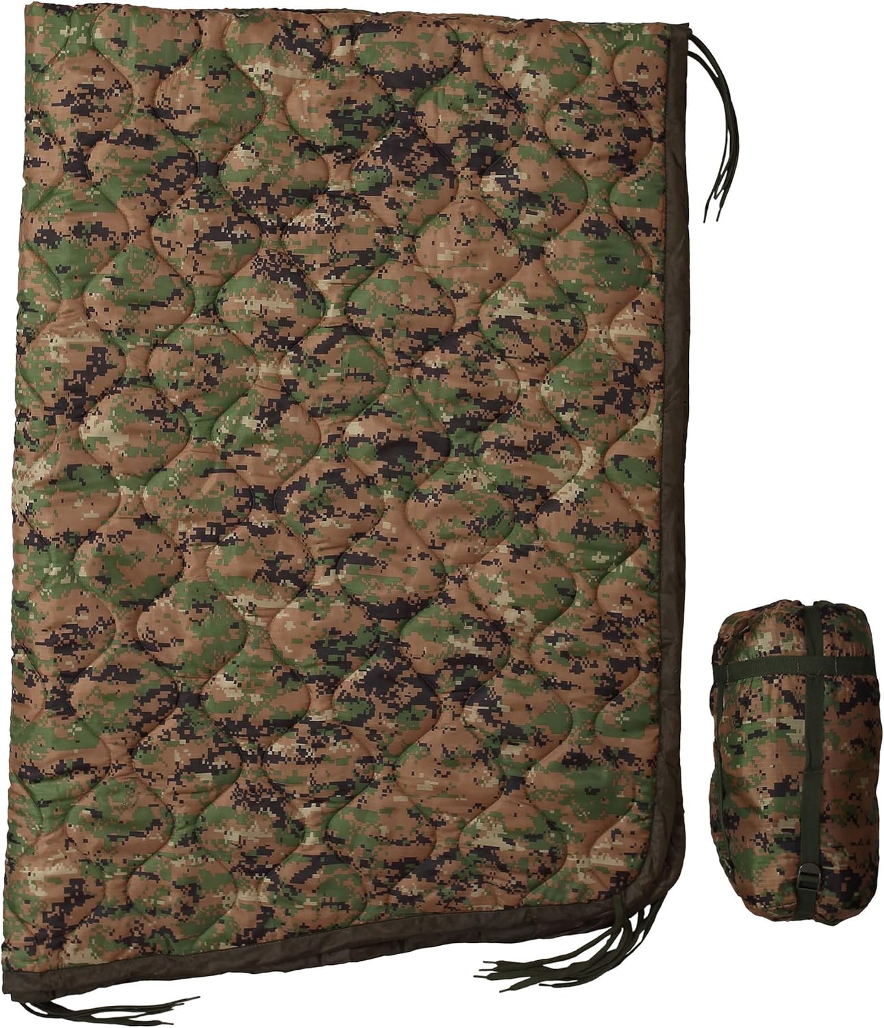 USGI Industries Military Woobie Blanket | Thermal Insulated Camping Blanket, Poncho Liner | Large, Portable, Water-Resistant, for Hiking, Outdoor, Survival, Comes with Compression Carry Bag