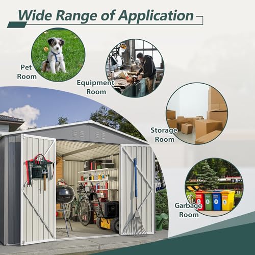 6x4 Ft Outdoor Storage Shed, Heavy-Duty All-Weather Tool Shed with Lockable Doors, Durable Resin Construction for, Patio & Backyard Organization Black