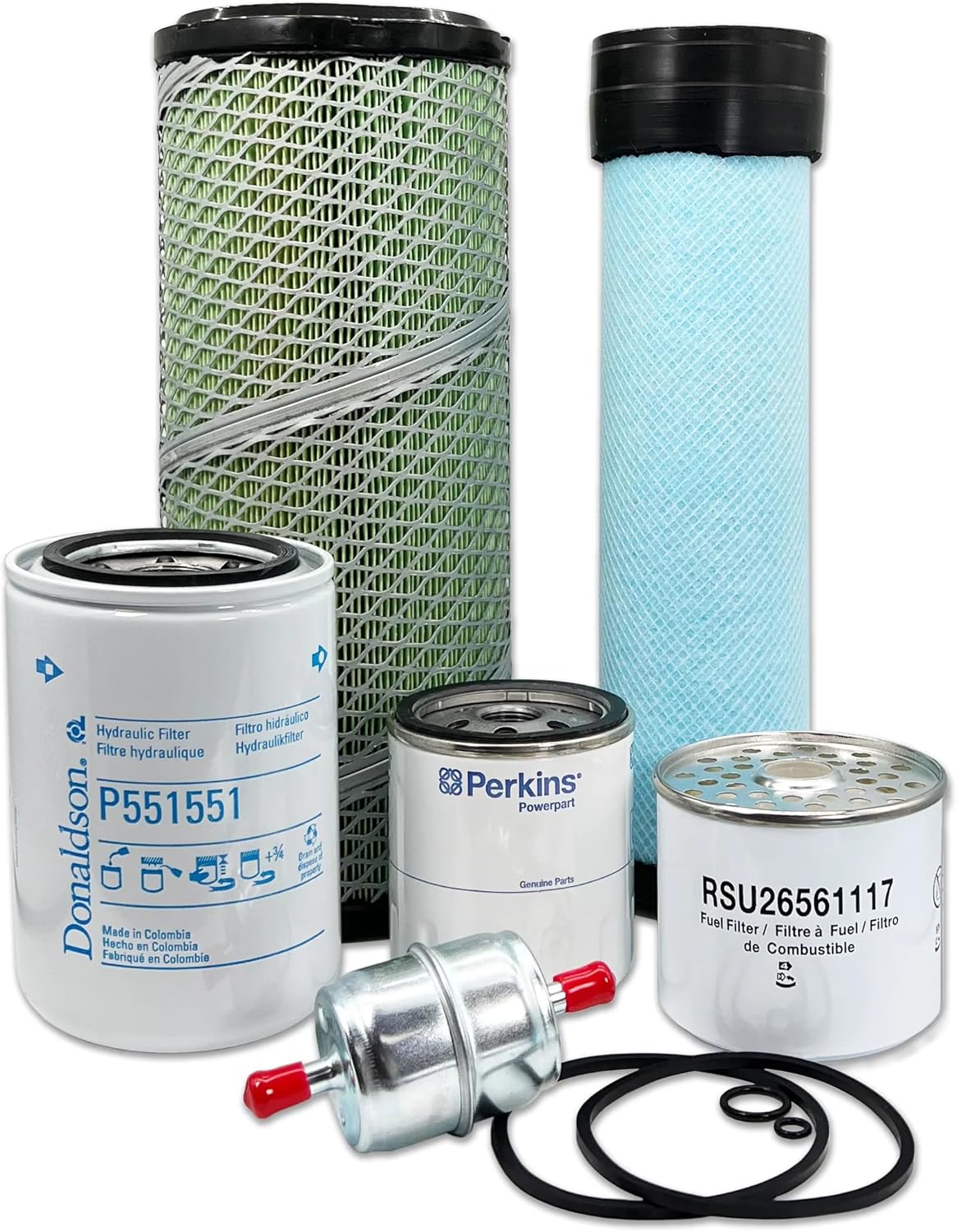 HERO Maintenance Filter Kit For Vermeer BC1000XL Brush Chipper Filters Compatible With OEM 151941001 151940001 180006987 2683001 15340001 207872001 CAT C2.2T Engine