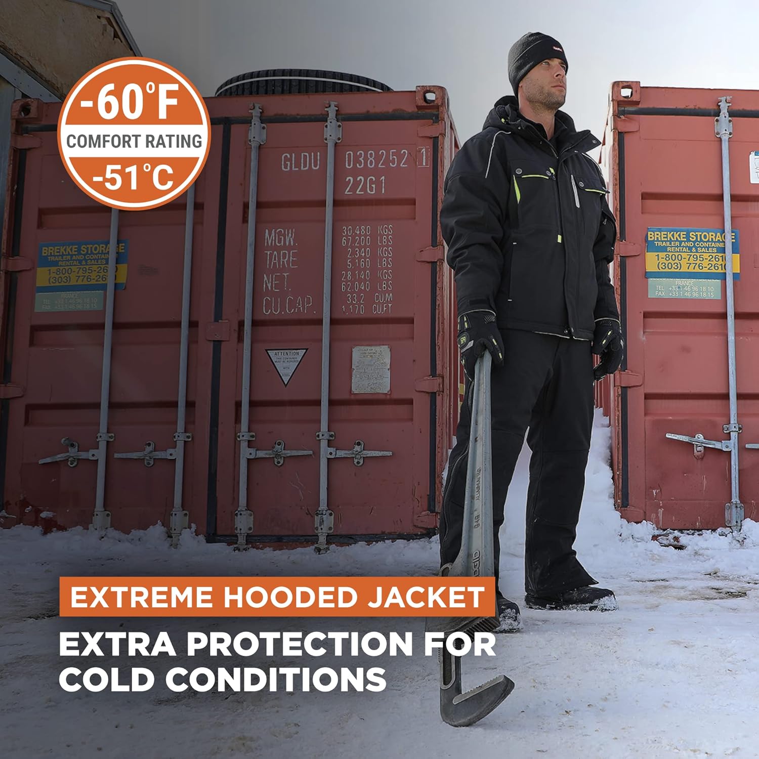 RefrigiWear Extreme Hooded Insulated Jacket, Cold-Weather Jacket, -60&deg;F Comfort Rating