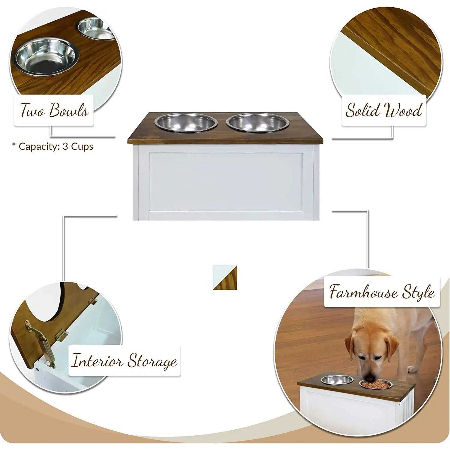 Casual Home Pet Feeder Storage Stand - Pet Supplies online store