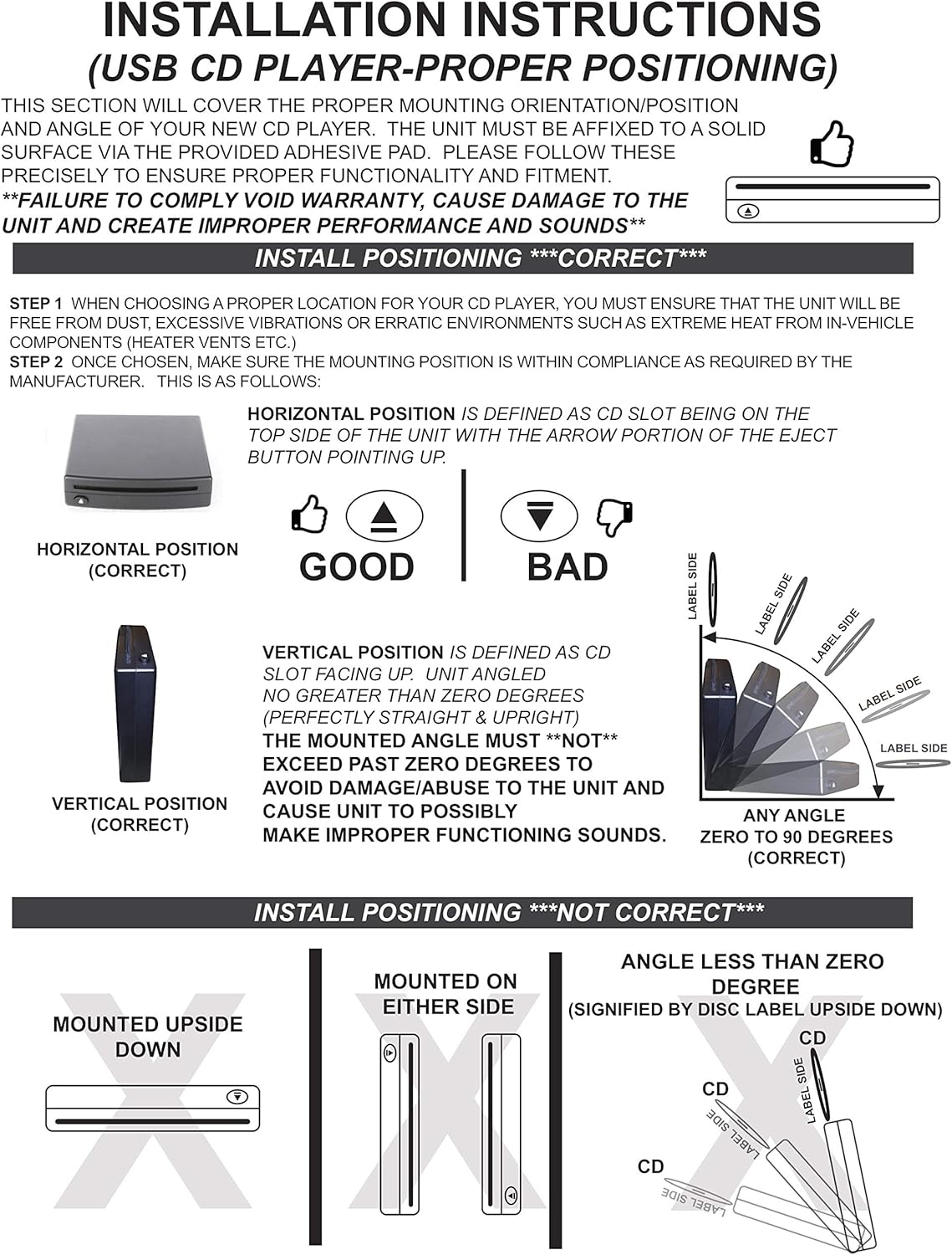 AIE Vehicle CD Player via USB Radio Connection (USBCDPLAY1) - (See Vehicle Fit Chart)