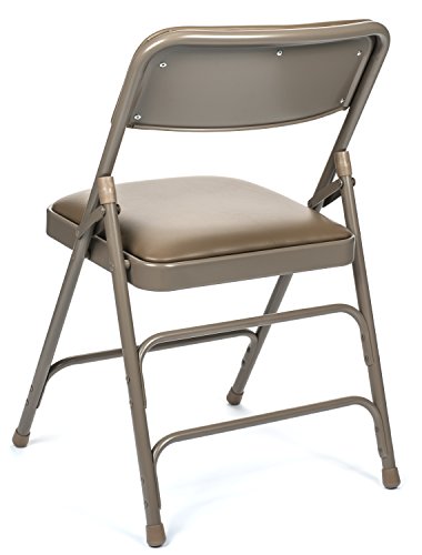 Vinyl Folding Card Table and Chair Set (5pc) - Comfortable Padded Upholstery for Easy Cleaning - Fold Away Design, Easy Storage - Premium Quality, Wheelchair Accessible (Navy)