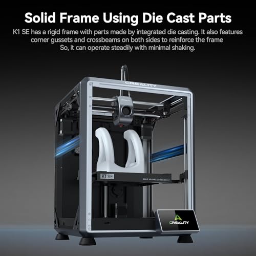 Creality K1 SE 3D Printer, 2024 New Version 600mm/s High-Speed Hands-Free Auto Leveling Flagship-Level Direct Extruder Quick-swap Tri-Metal Nozzle K1 Upgrade 3D Printer