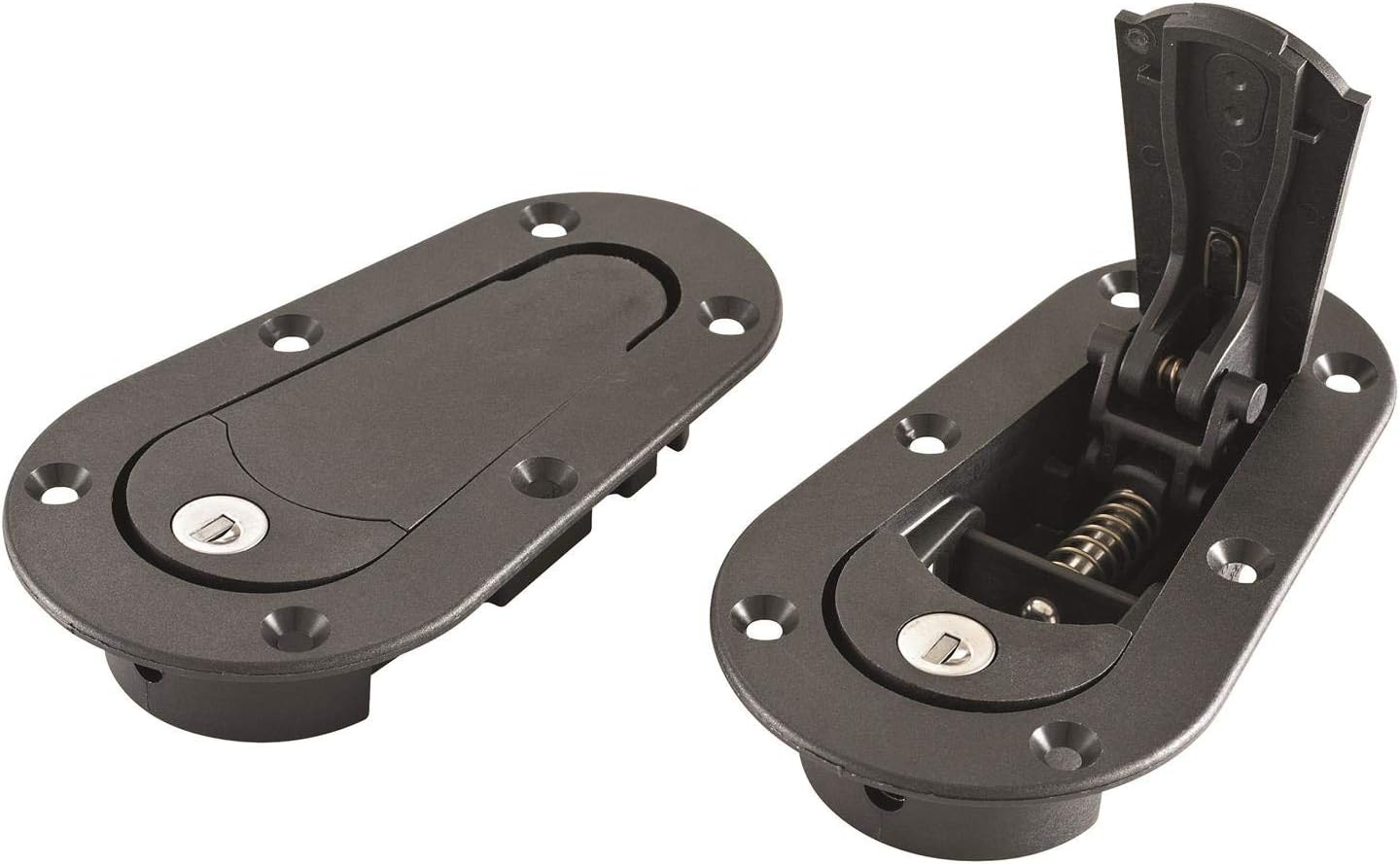 AeroCatch 120-2000 Above Panel Flush Hood Latch and Pin Kit - Black Pack of 2