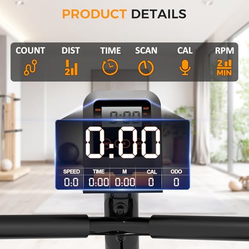 Recumbent Exercise Bike, Recumbent Stationary Bike for Home, Recumbent Bike with 400LB Weight Capacity Whisper-Quiet 16 Levels Magnetic Resistance Heart Rate Handle and Multi-Function LCD Comfortable Seat