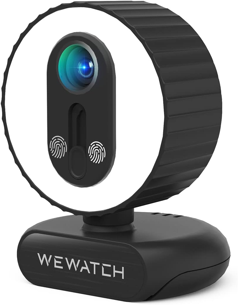 1080P Webcam, WEWATCH PCF2 Web Camera with 2 Microphone, Auto Focus Webcams, Plug & Play USB Webcam, Low Light Correction,Auto Exposure Control for Live Streaming/Video Conference, Zoom/Skype/FaceTime