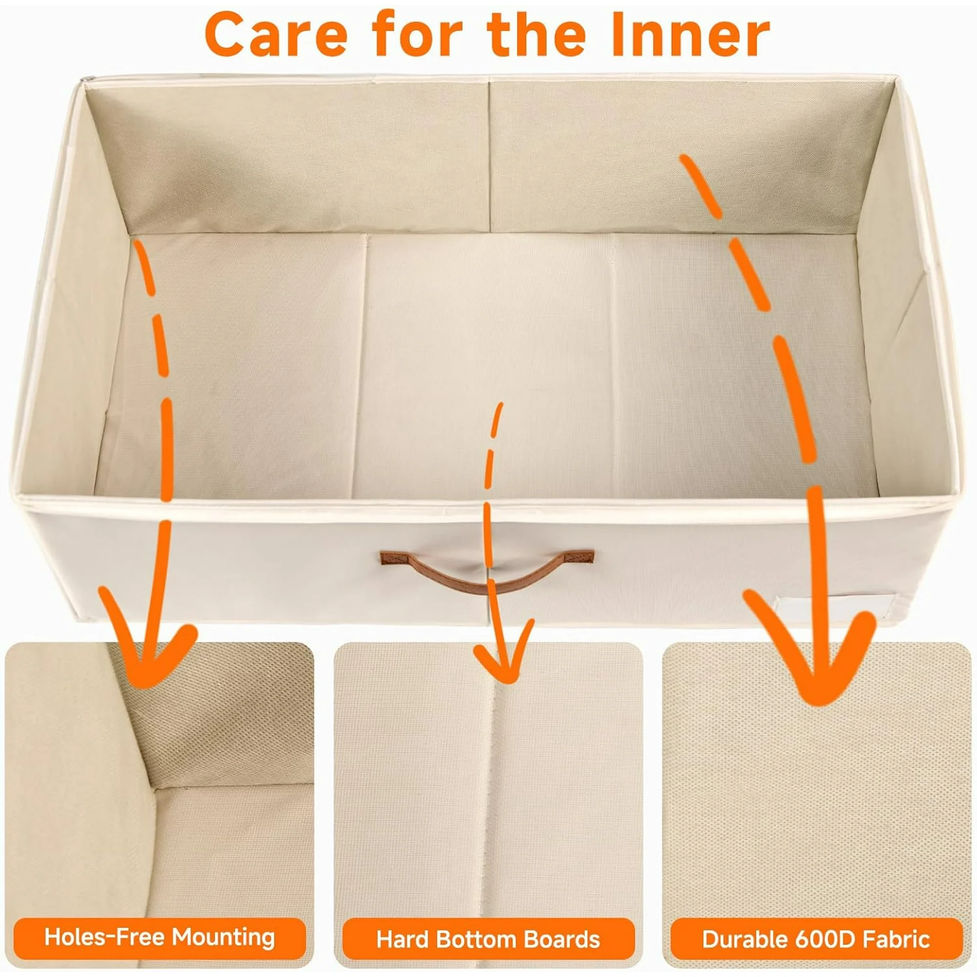 60L Large Under Bed Storage with Wheels Pack of 2, Underbed Shoe Container Bin with Clear Lid Cover, 10.5 Inches Rolling Under Bed Drawer Storage Bag Basket for Boots Quilt Sweater - Grey