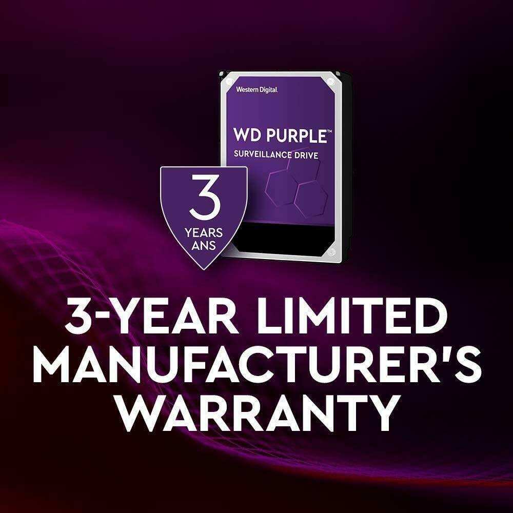 WD Purple 2TB Surveillance Hard Drive - 5400 RPM Class, SATA 6 Gb/s, 64 MB Cache, 3.5 inch - WD20PURZ