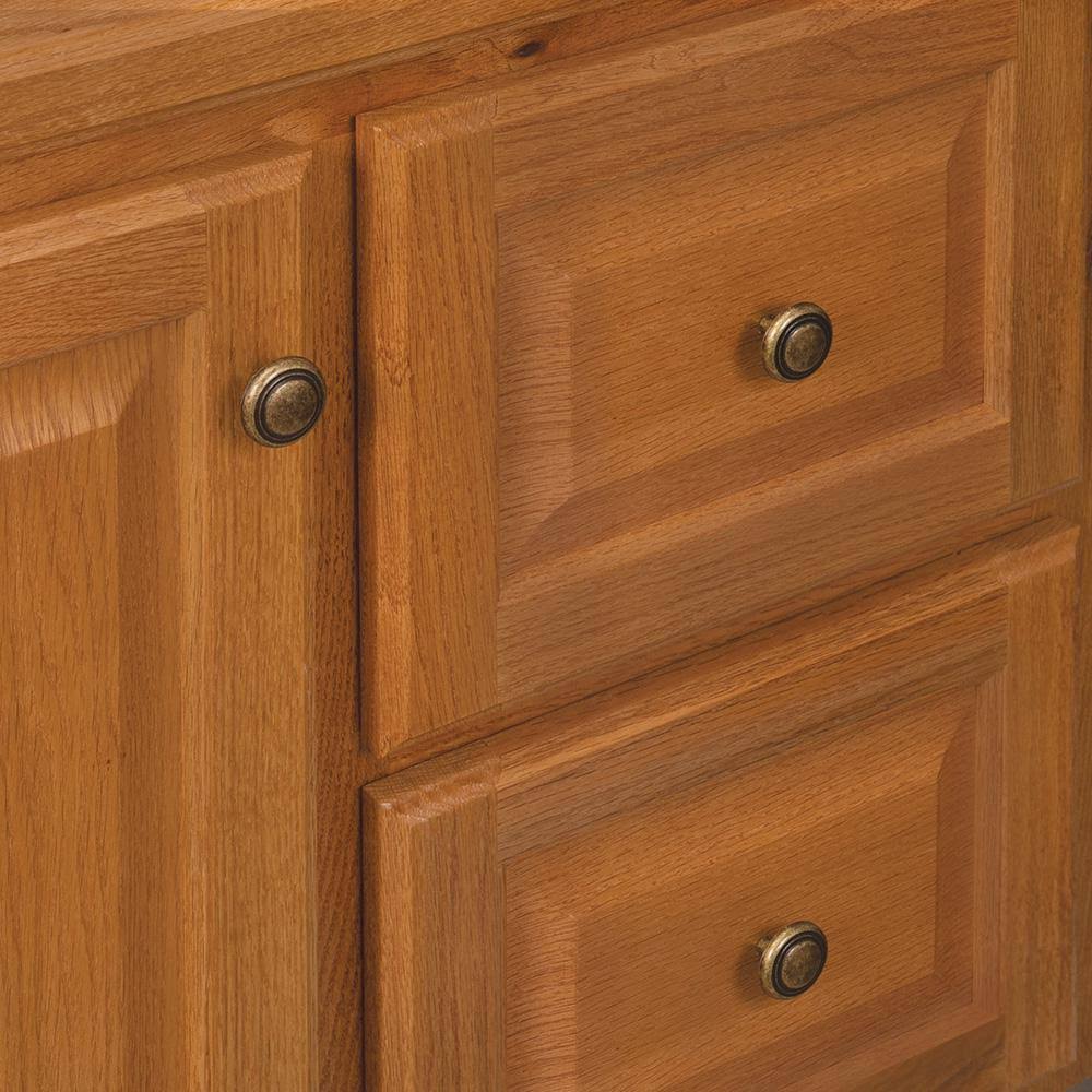 Glacier Bay Hampton 30 in. W x 21 in. D x 33.5 in. H Bathroom Vanity Cabinet Only in Oak