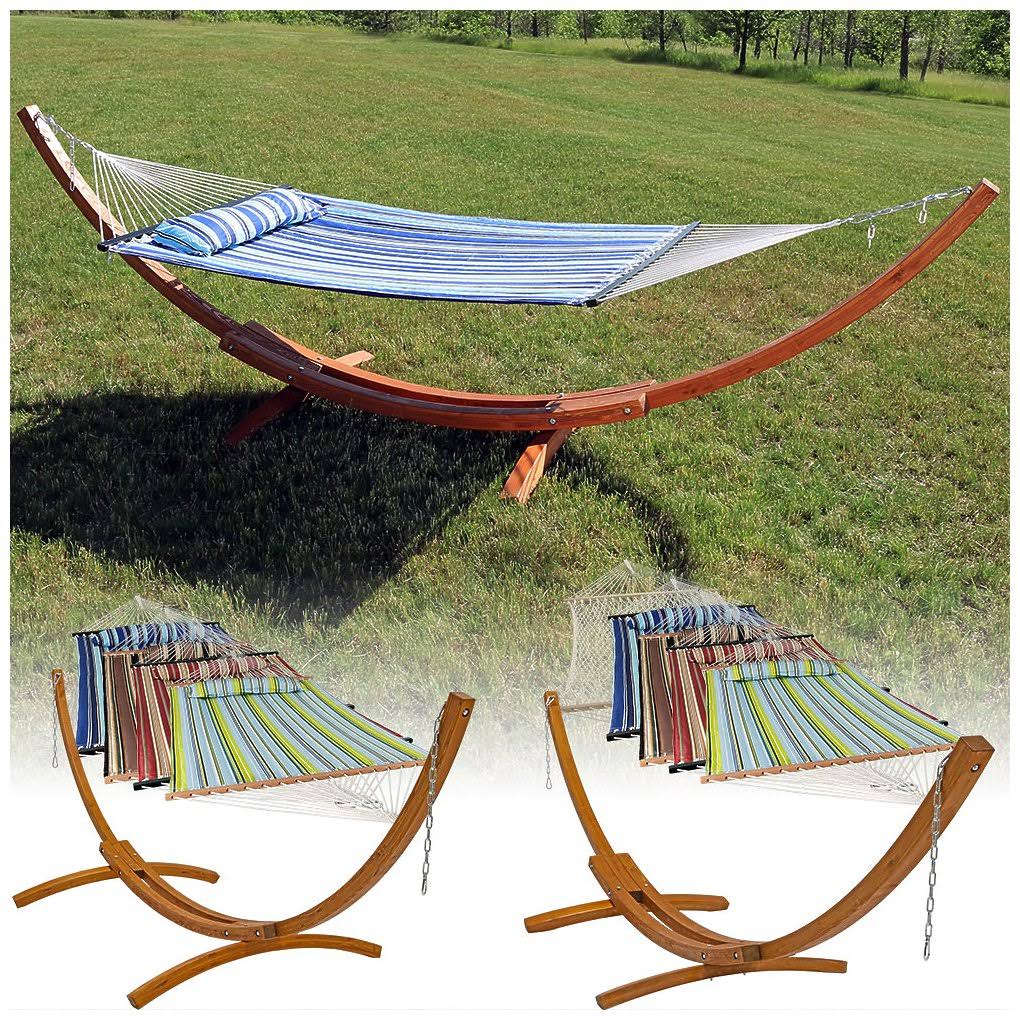 Sunnydaze Decor 12 ft. Curved Arc Wood Hammock Stand