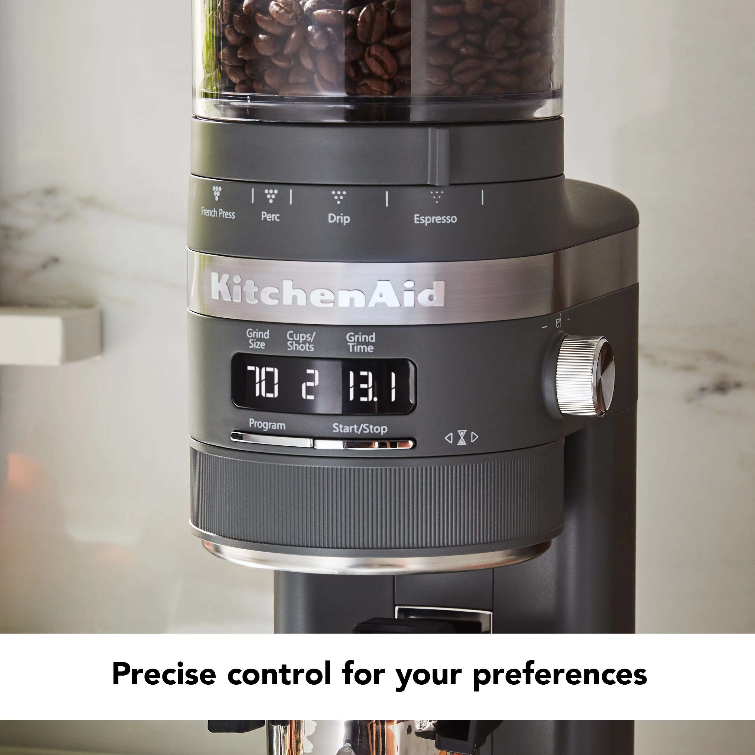 KitchenAid Burr Coffee Grinder, Charcoal Grey, KCG8433