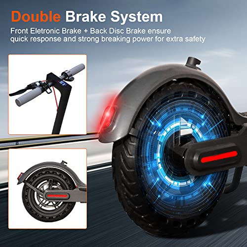 VOLPAM Electric Scooter, 350W/500W, 8.5/10 Tires, 12/21/28 Miles Range, 16/19/22Mph, Folding E-Scooter with Dual Braking