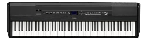 Yamaha 88-Key Weighted Portable Digital Piano Keyboard with Music Rest, Sustain Foot Switch, Built-in Speakers, USB Connectivity, Black (P45B)