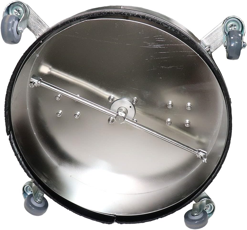 21" Stainless Steel Surface Cleaner with Vacuum Port, Wheels, and Wand Pressure Washer Attachment 4000 PSI, 12 GPM