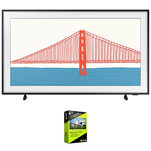 Samsung The Frame QLED 4K Smart TV (2021) Bundle with Premium 4 YR CPS Enhanced Protection Pack