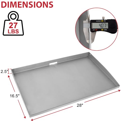 28 Inch Universal Flat Top Grill Griddle for Blackstone 28" Griddle Accessories, Stove Top Tabletop Griddle for Blackstone 1883 1517 1853 and Other 28" Gas Griddle, Heavy-duty Carbon Steel