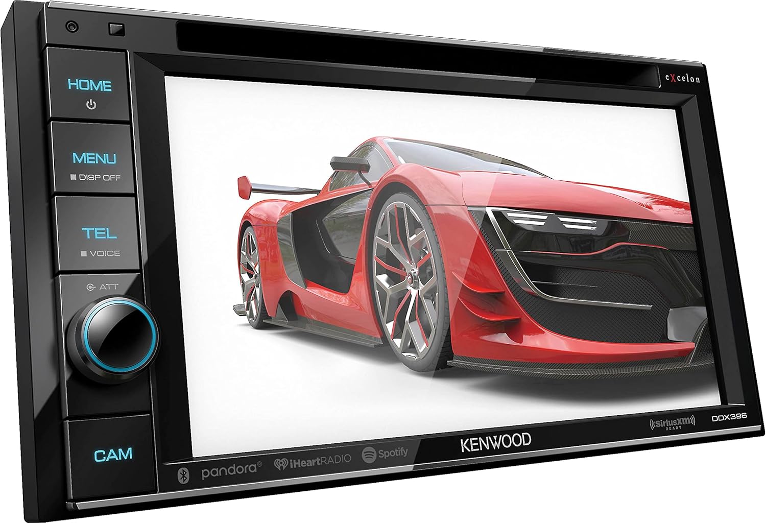 KENWOOD eXcelon DDX396BT Double DIN SiriusXM Ready Bluetooth in-Dash DVD/CD/AM/FM Car Stereo Receiver w/ 6.2" Touchscreen