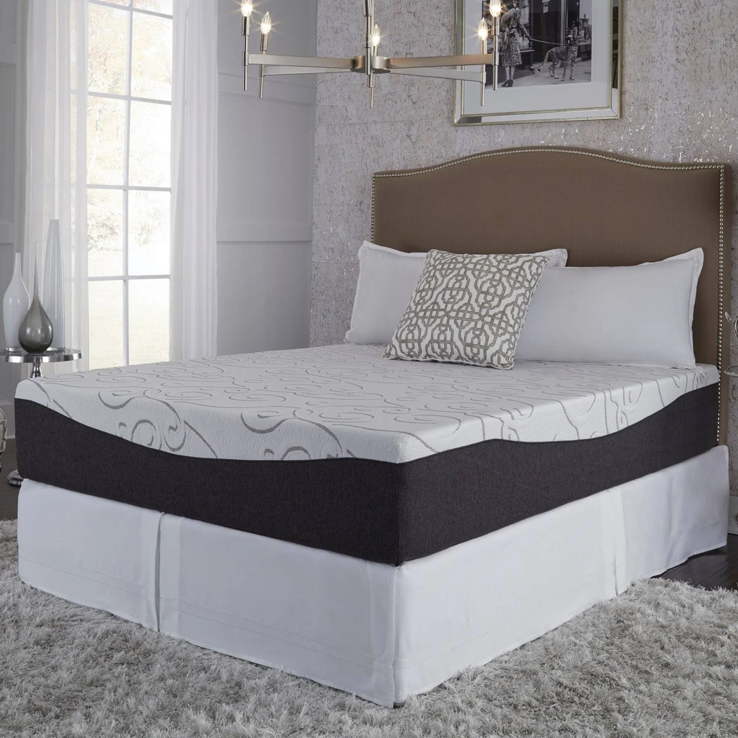 Slumber Solutions Northern Lights Choose Your Comfort 12-Inch Gel Memory Foam Mattress Medium Twin, White
