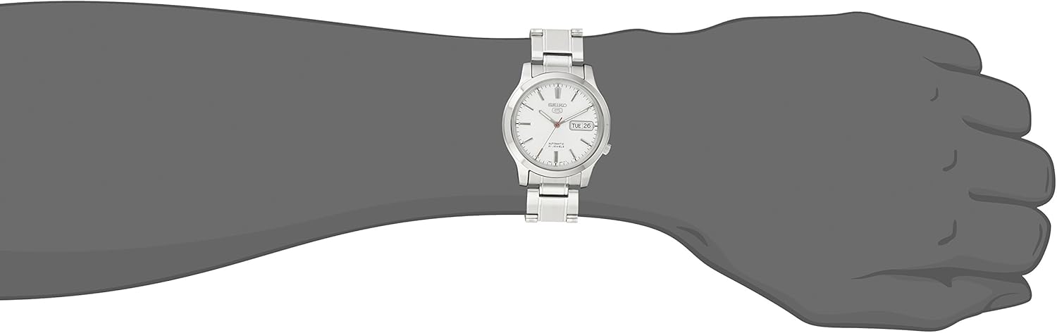 Men's SNK789 SEIKO 5 Automatic Stainless Steel Watch with White Dial