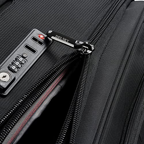 DELSEY Paris Helium DLX Softside Expandable Luggage with Spinner Wheels, Black, Carry on 20 Inch