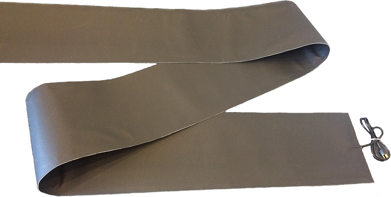 RHS Snow Melting System, Roof and Valley Heater, Ice and Snow Melting Mats, Sizes 8' feet x 13" inches, Color Black, 8 ft. mat Melts 2" inches of Snow per Hour, Buy Factory Direct, (8' ft. x 13" in.)