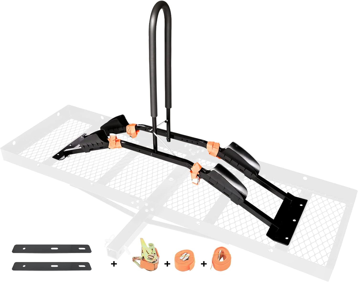 MYCAN Bike Rack Attachment for Hitch Cargo Carrier with Mesh Base, Fits 2 Bicycles(Assembly Required)