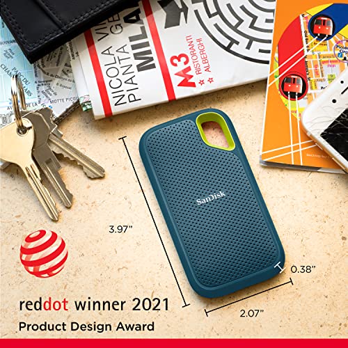 SanDisk Extreme Portable SSD - Up to 1050MB/s - USB-C, USB 3.2 Gen 2 - External Solid State Drive