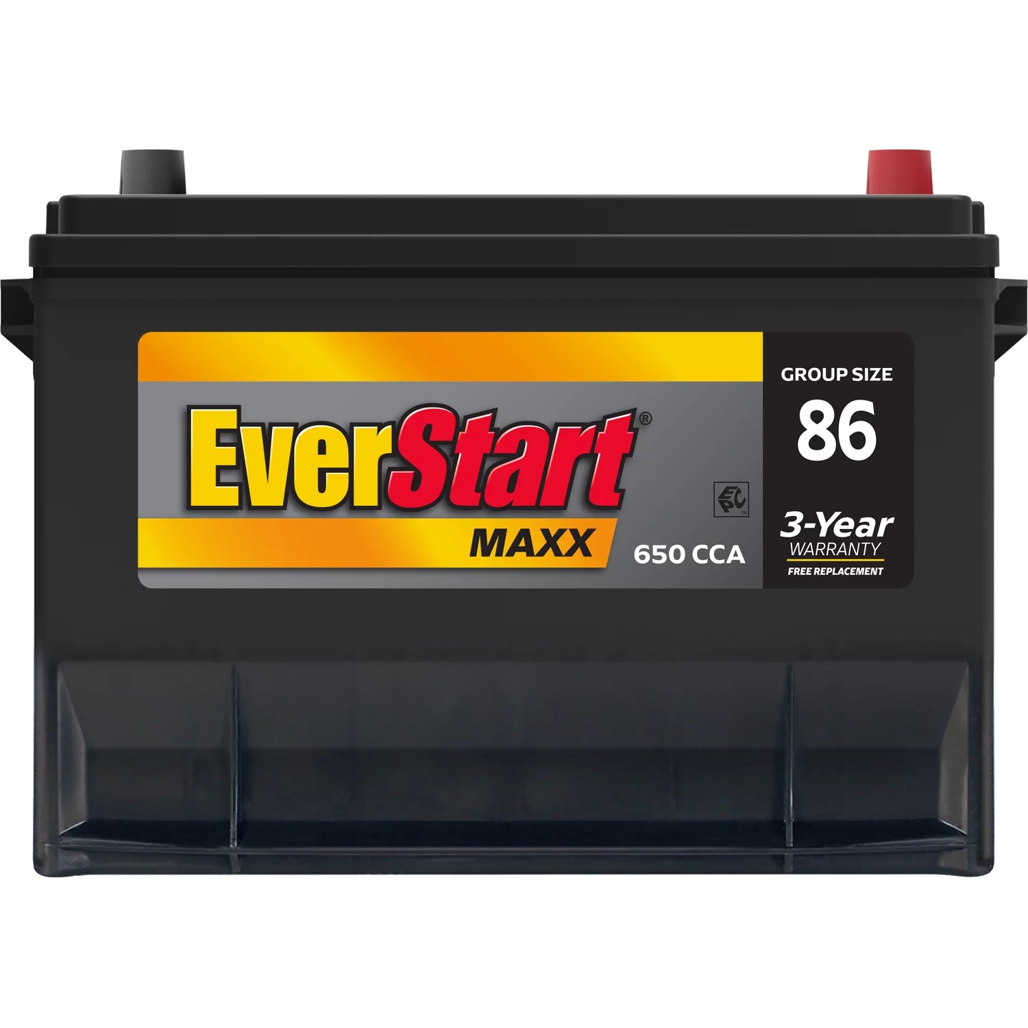 EverStart Maxx Lead Acid Automotive Battery, Group Size 86 12 Volt, 650 CCA - Radiant Selections