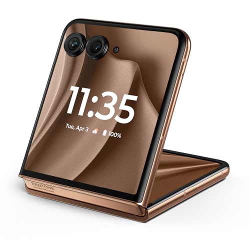 Motorola Razr+ 2025 | Unlocked | Made for US 12/256GB | 50MP Camera | Pantone Mocha Mousse