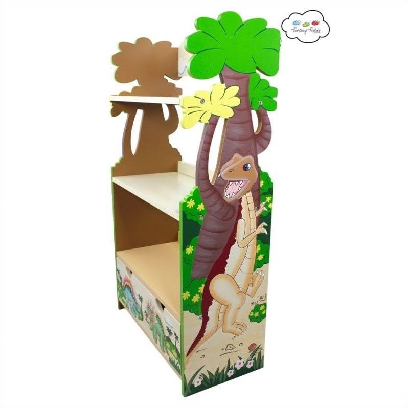 Teamson Kids Dinosaur Kingdom Bookcase With 3 Shelves and Drawer