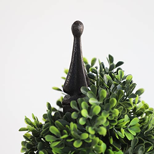 momoplant Artificial Boxwood Plant Topiary Tree 35inch Fake Feaux Spiral Plants Green Outdoor Indoor Home Office Porch, Set of 2 (3ft)