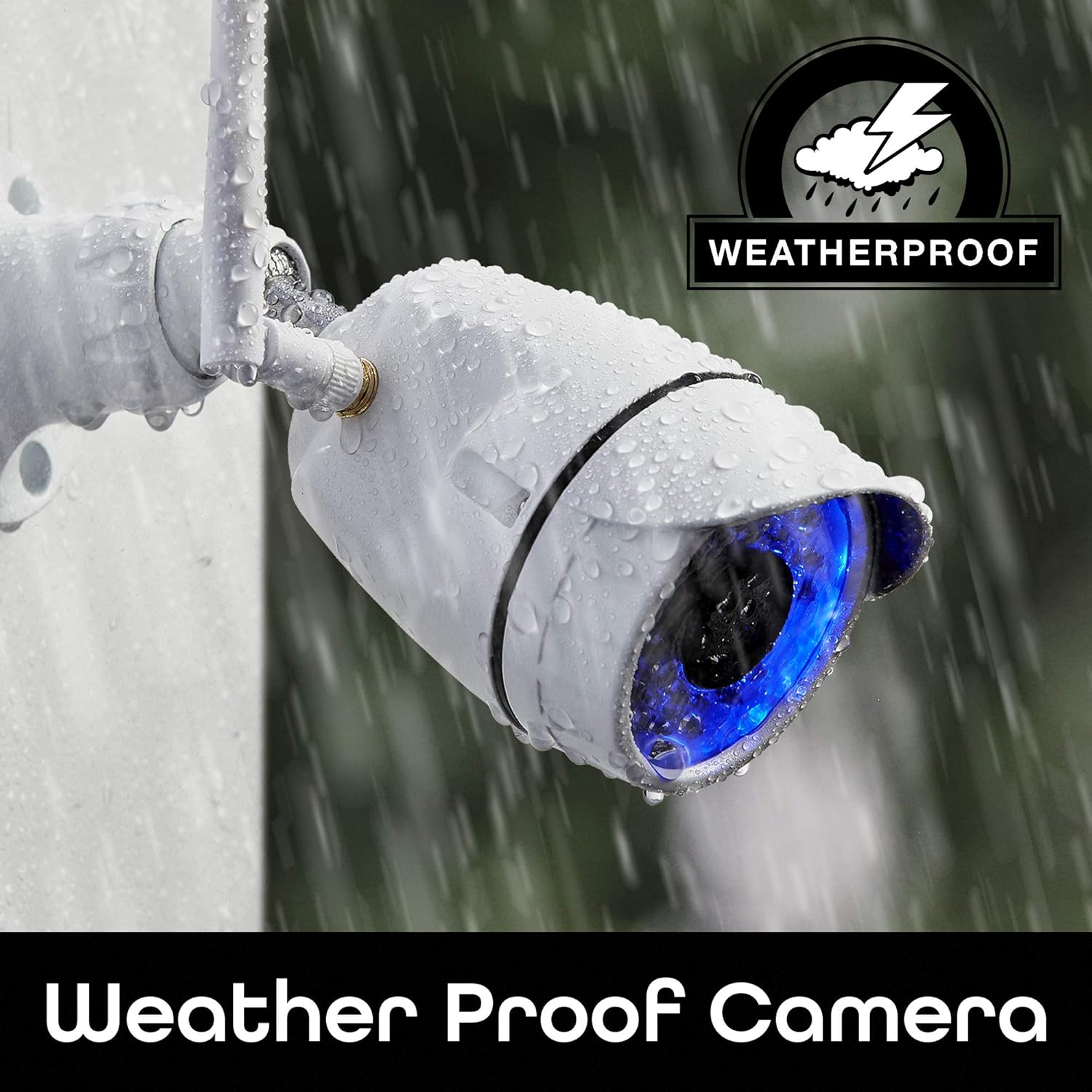Geeni Hawk 1080p HD Outdoor Smart Wi-Fi Security Camera with Night Vision, Motion Alerts and IP66 Weatherproof, Compatible with Alexa,The Google Assistant, White