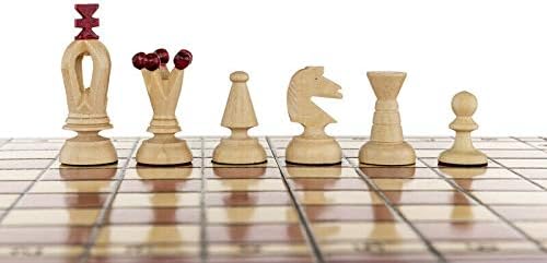Wooden Chess Set Paris Cherry Wooden International Board Vintage Carved Pieces