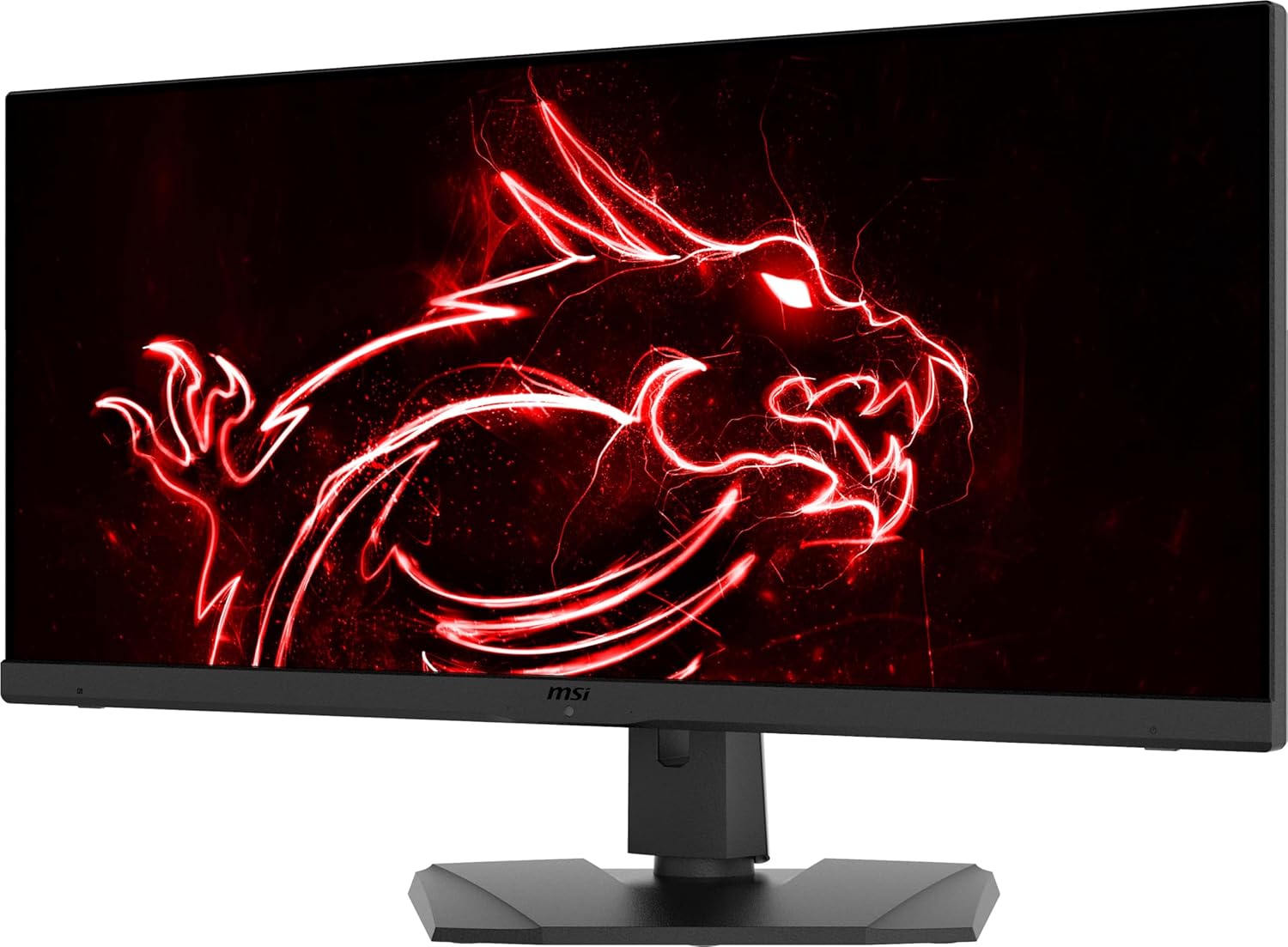 MSI MPG341QR, 34" Gaming Monitor, 3440 x 1440 (UWQHD), IPS, 1ms, 144Hz, G-Sync Compatible, HDR 400, HDMI, Displayport, USB Type-C, Tilt, Swivel, Height Adjustable,Black