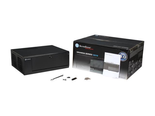 Silverstone Grandia Series GD10B Aluminum HTPC for ATX / Micro-ATX / SSI-CEB Computer Case