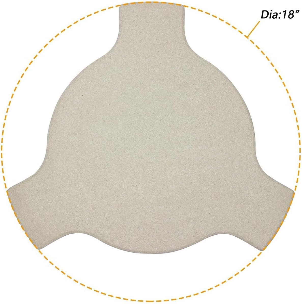 Conveggtor Big Green Egg Plate Setter Heat Deflector with 3 Legs, Plate Setter, Smoking Stone for 18 in Large Big Green Egg Grill, 18 in Kamado Grill, Chargriller 18 in Akorn Kamado, White Pack of 2