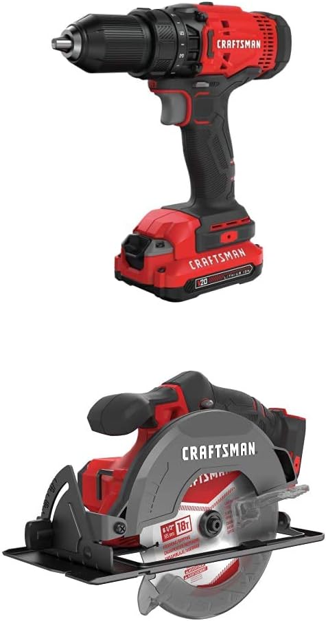 CRAFTSMAN V20* Cordless Drill/Driver Kit (CMCD700C1) Pack of 2