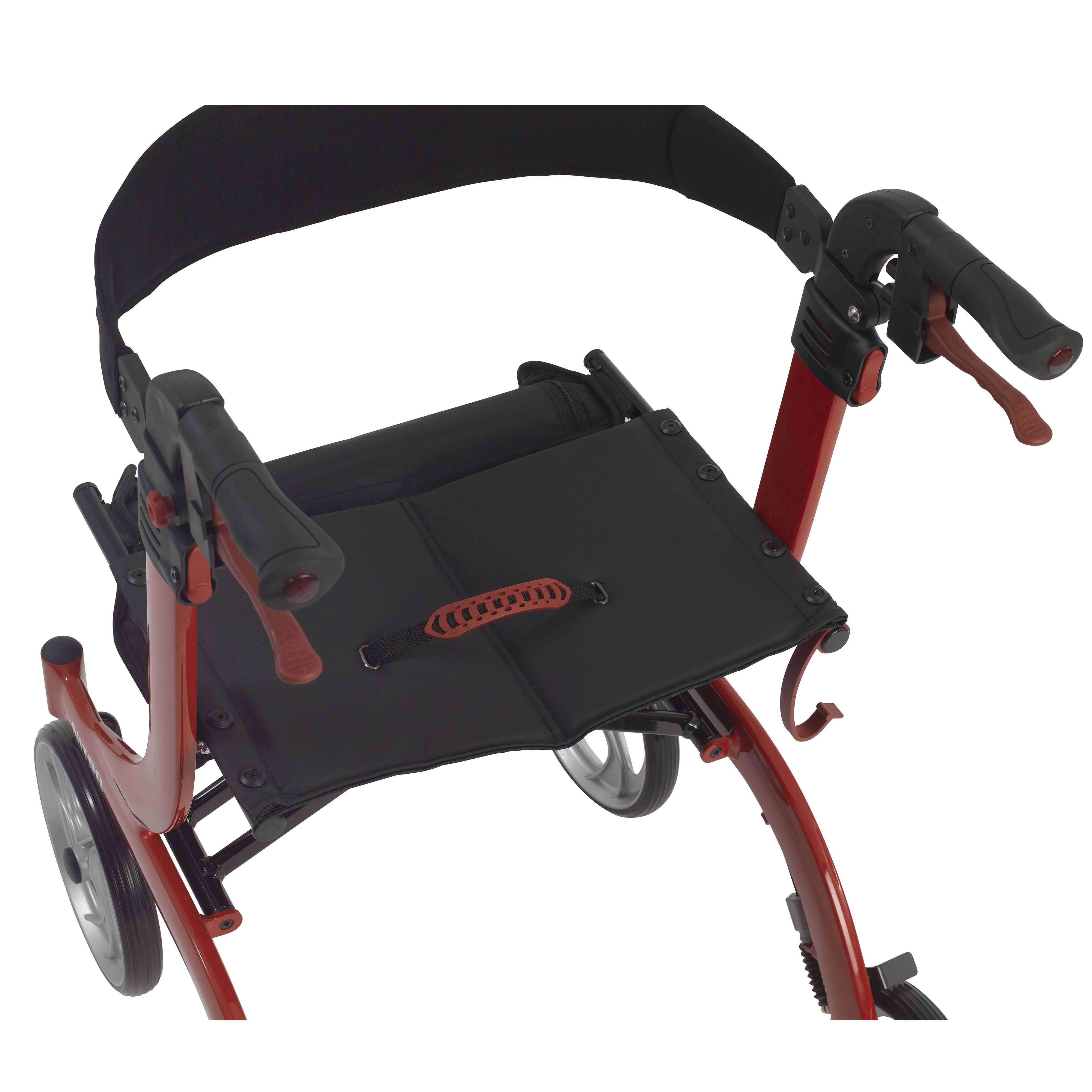 Drive Medical Nitro Euro Style Rollator Walker (Red)