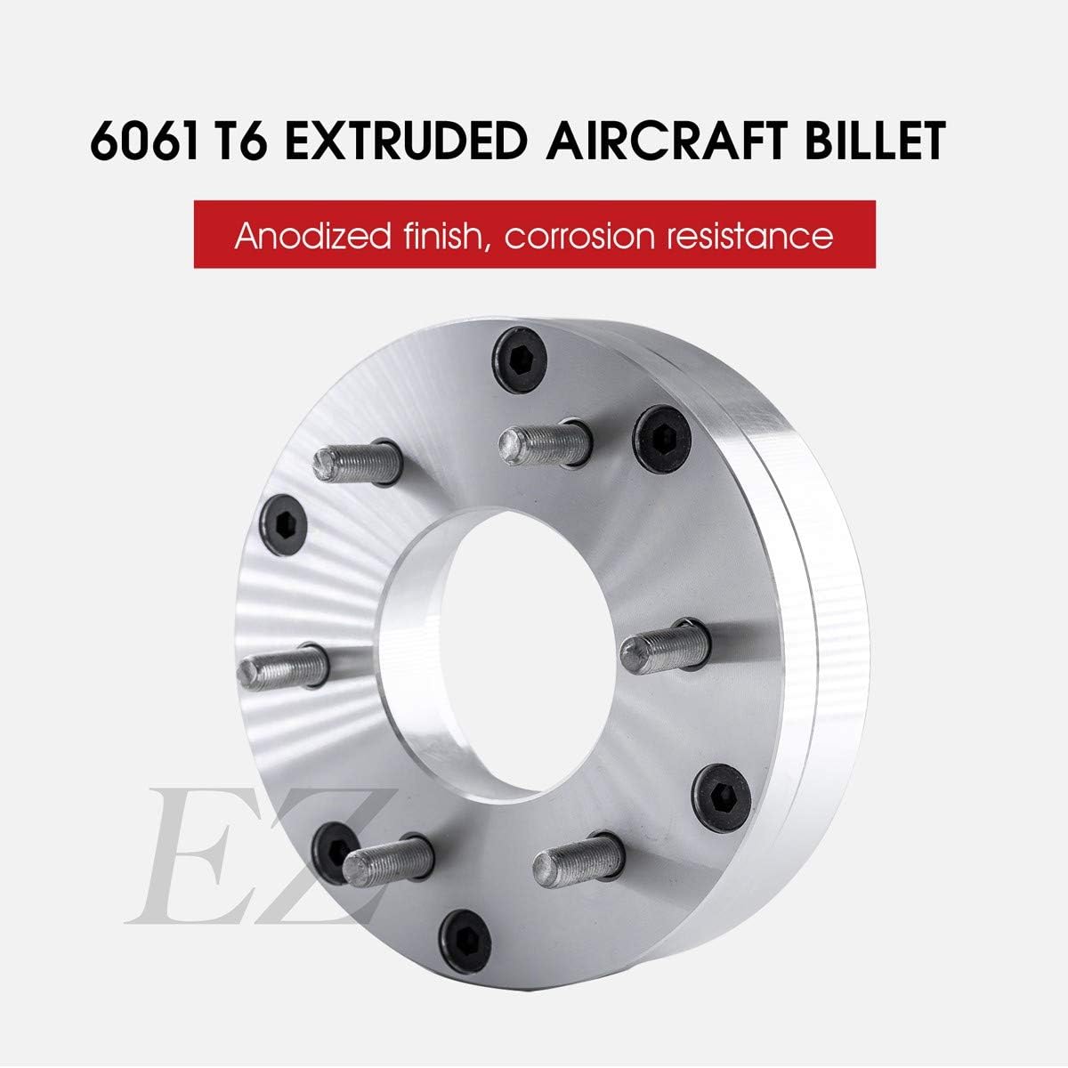 4 Wheel Adapters 5 Lug 5.5" to 6 Lug 5.5" For Mounting Chevy Toyota 6 Lug Whees On Dodge Ram 1500