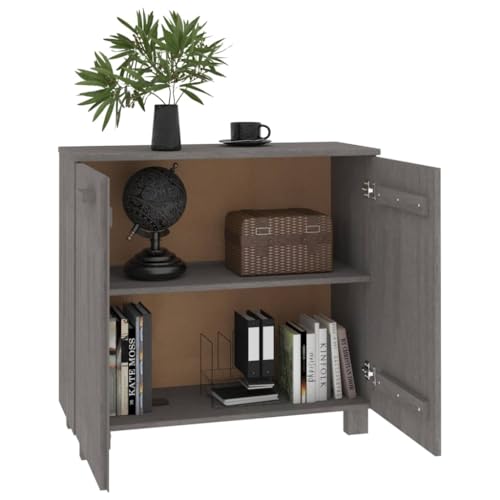 Buffets & Sideboards Sideboard Light Gray 33.5"x13.8"x31.5" Solid Wood Pine,Rustic Farmhouse Pine Sideboard with 2 Doors for Ample Home Storage Cabinets & Storage