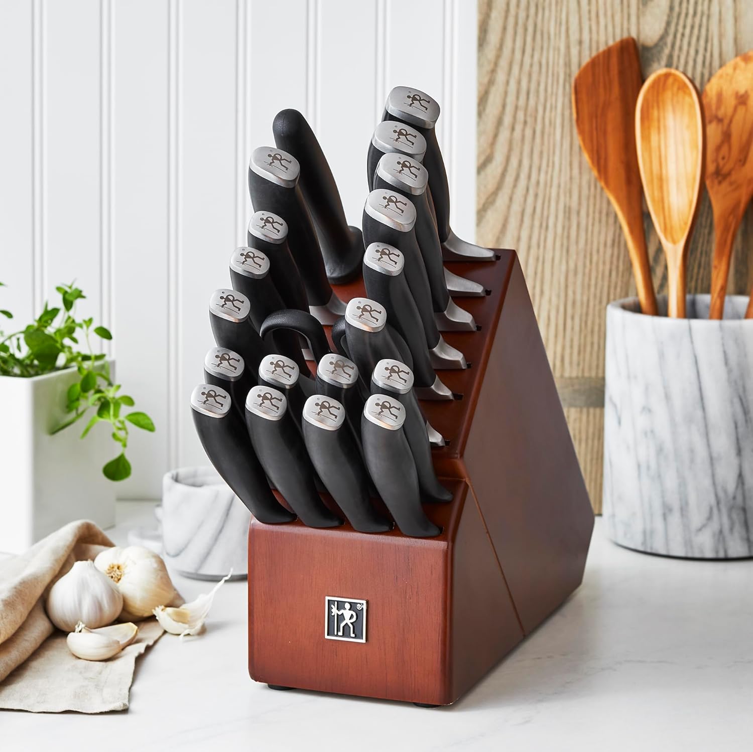 HENCKELS Elan Knife Block Set, 21, Brown
